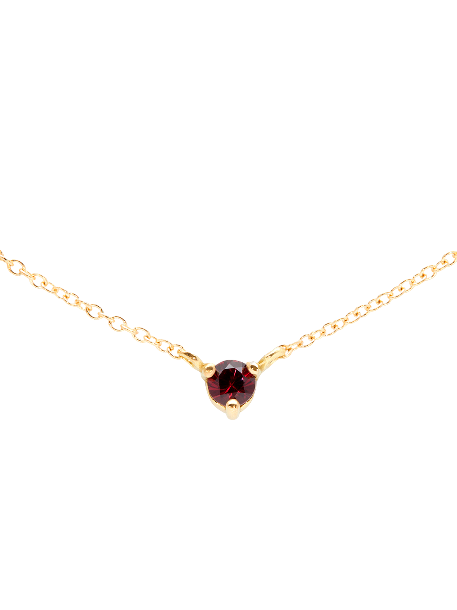Birthstone garnet necklace
